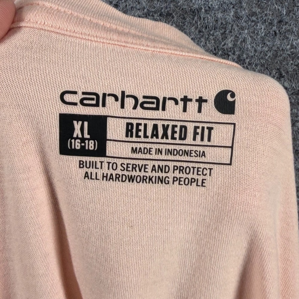 Carhartt Relaxed Fit T-Shirt Womens XL Rose Pink Lightweight Short-Sleeve V-neck - Picture 11 of 16